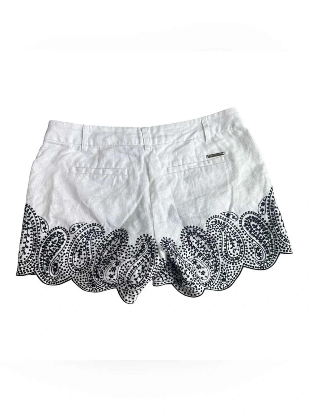 Michael Kors Embroidered linen shorts